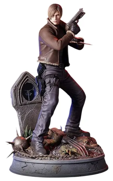 Statuetă Darkside Collectibles Studio Games: Resident Evil 4 - Leon S. Kennedy, 50 cm