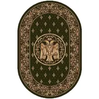 Covor Bisericesc Oval, 200 x 300 cm, Verde, Lotos 15032/210