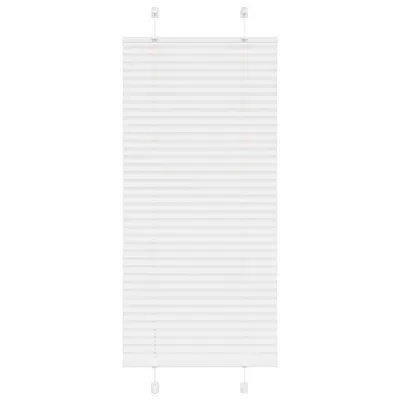 vidaXL Jaluzea plisată alb 65x150 cm Lățime țesătură 64,4cm poliester