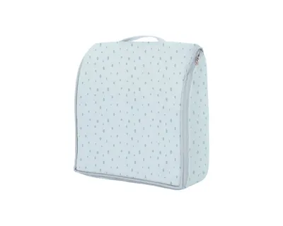 Patut portabil pentru bebelusi si rucsac 2in1 KikkaBoo Memory Blue Dots multifunctional,baza din spuma densa cu husa din bumbac,prevazut cu fermoar si bretele reglabile,potrivit pentru calatorii