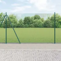 vidaXL Plasă de Sârmă Sudată cu Bază din Beton 50 x 1,4 m Verde Plasă