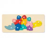 Puzzle 3D din Lemn Dinozaur Nr.3, 12 Piese