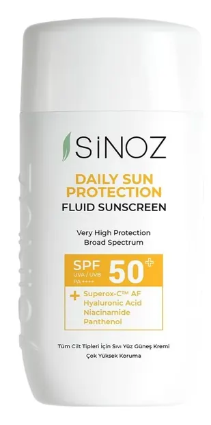 Sinoz Fluid solar pentru față Daily, SPF50+, 50 ml