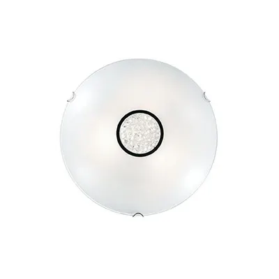 Plafoniera Oblo, 3 becuri, dulie E27, D:400 mm, H:100 mm, Alba