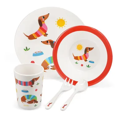 Set de veselă pentru copii 5 buc. Sunny Sausage Dog – Rex London