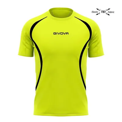 Tricou Running Unisex Givova Running Fluo Galben-negru Galben/negru