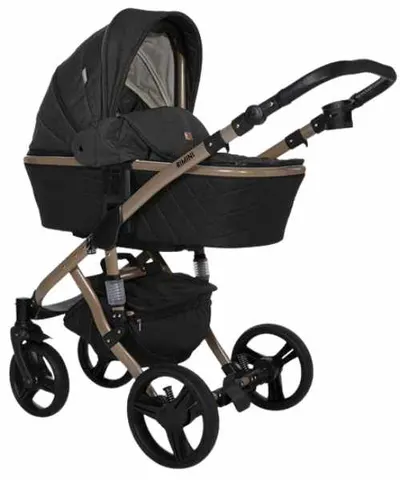 Cărucior combinat 2 în 1 Lorelli - Rimini Premium, negru