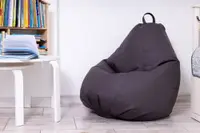 Fotoliu puf Bean bag gri XXL cu husa interioara