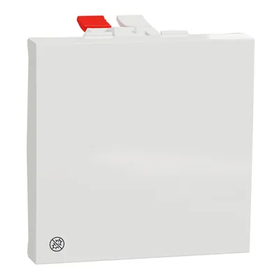 Intrerupator, New Unica, 1-pole 1-way, 10AX, 2 module, terminal fara suruburi, antibacterian, IP4X, alb