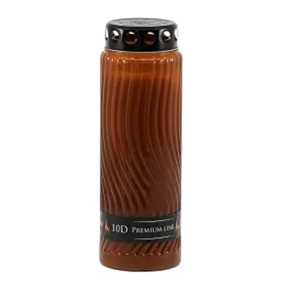 Candela din Plastic cu Capac, Premium Line, Maro, 240 Ore