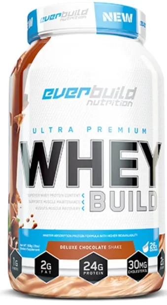 Ultra Premium Whey Build, ciocolată, 908 g, Everbuild