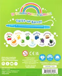 Set 10 creioane colorate parfumate rasucibile - Yummy Yummy