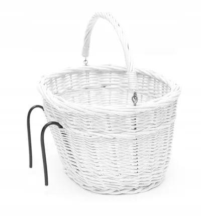 Coș de Răchită ONYX Bicicletă Mică Alb Eco