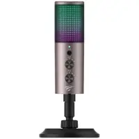 Microfon gaming HAVIT GK61, iluminare RGB, Cardioid, functie reducere zgomot, USB type C, jack 3.5mm pentru conectare casti, stand antisoc