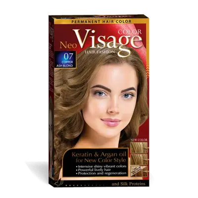 Visage Vopsea de par Neo Keratin & Argan Oil 07 Copper Ash Blond
