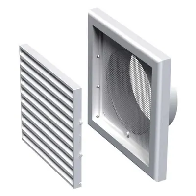 VENTS Grila PVC 156*156mm cu racord fi 100 mm