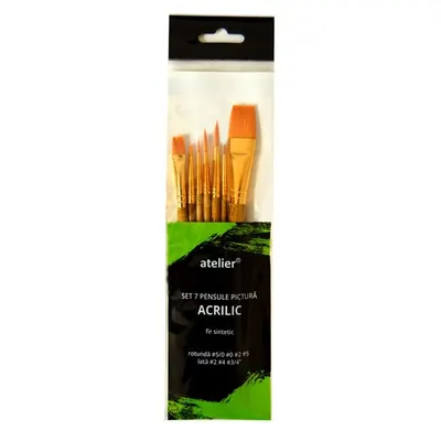 Set 7 x Pensule Pictura Acrilic, Atelier