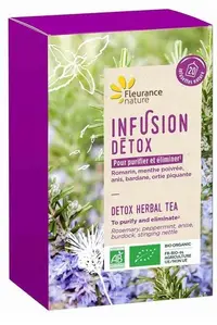 Ceai bio din plante Detox, cu aromă de anason, 20 plicuri, Fleurance Nature