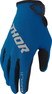 Manusi copii atv cross Thor LaunchMode Static, culoare albastru, marime YM