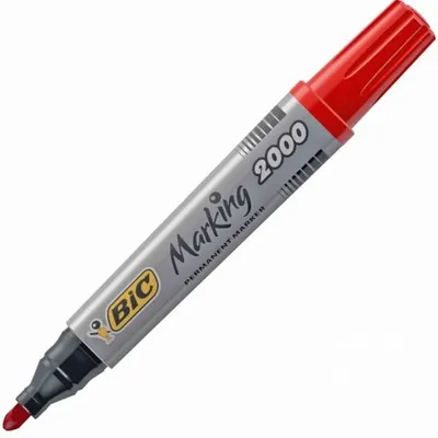 Marker permanent Bic - 2000, 5.0 mm, rosu