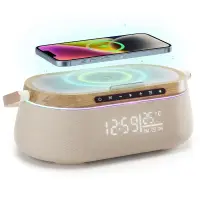Boxa Premium Multifunctionala iHunt BedSide 9-in-1 15W Bluetooth Wood