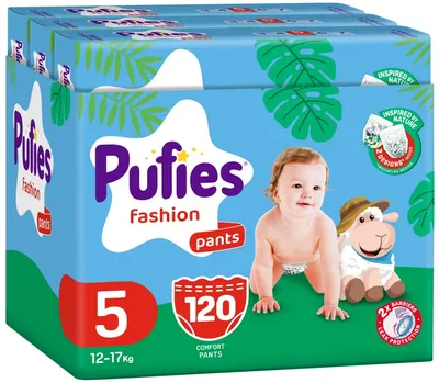 Scutece chiloței Pufies Fashion - Mărimea 5, 12-17 kg, 120 buc