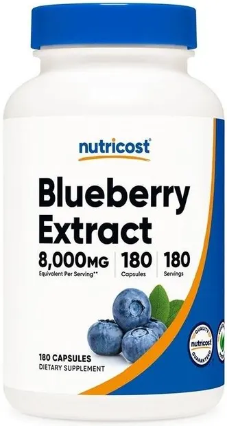 Blueberry Extract, 8000 mg, 180 capsule, Nutricost