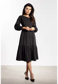 Rochie - A737 - negru - nylon - spandex