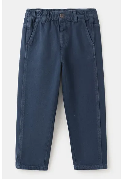 Blugi relaxed fit cu buzunare oblice - Bleumarin