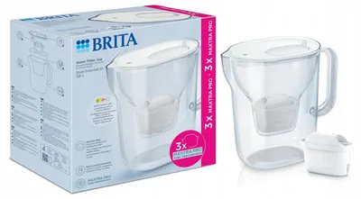 Cană de filtrare apă BRITA - Style Essential XL, 3 filtru, 3.6 l, alb