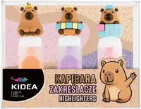 Set markere textile Kidea Capybara - 3 bucăți