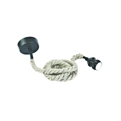 Rope Line II pendant lamp, E27, l=2m, negru