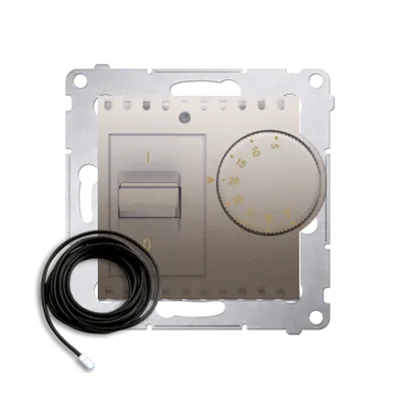 Termostat cu senzor exterior, setul contine senzorul, 16 (2) A, 230V ~, gold mat metalic