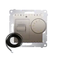 Termostat cu senzor exterior, setul contine senzorul, 16 (2) A, 230V ~, gold mat metalic