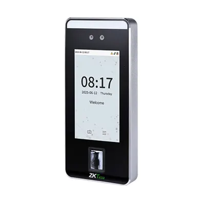 Terminal control acces facial standalone IP ZKTeco VL-SPEEDFACE-V5LN-P-1-W, 2 MP, ecran 5 inch, 10.000 fete, 10.000 carduri, 200.000 evenimente