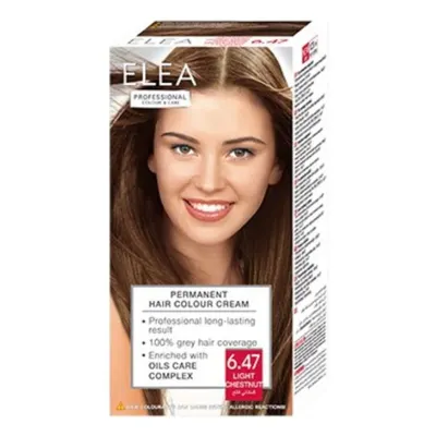 Vopsea de par 6.47 - Castaniu Deschis, Elea Professional | 123 ml