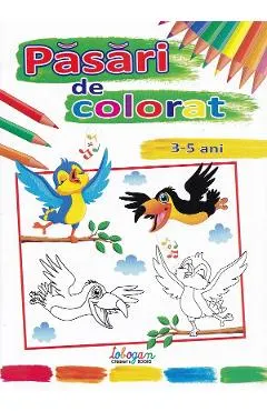 Pasari de colorat 3-5 ani