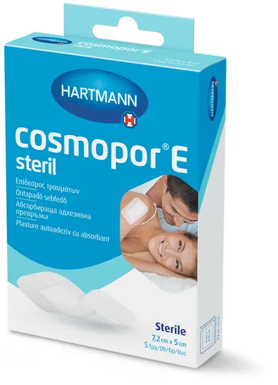 Plasturi sterili autoadezivi Cosmopor E 7,2x5 cm, 5 buc – Hartmann