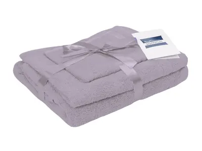 Set 3 prosoape din bumbac lila Somnart pentru fata, corp si maini