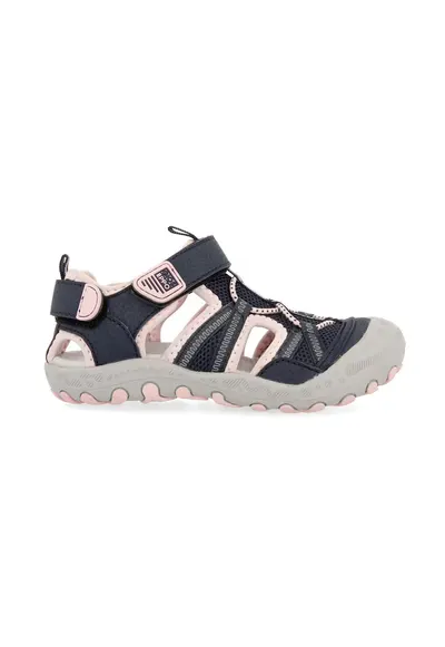 Sandale cu segmente cu inchidere velcro Mazatlan 47402 - Roz pastel/Bleumarin