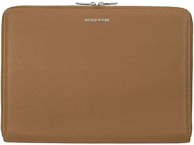 Dosarul conferinței Hugo Boss Pure Iconic - A4, cu fermoar, caramel