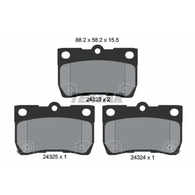 Set placute frana, frana disc TEXTAR 2432301