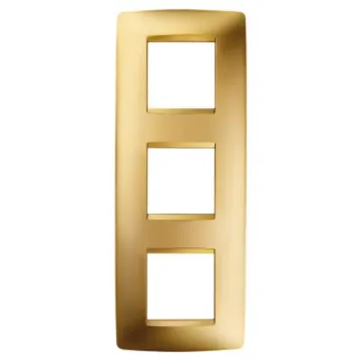 Placa ornament CProiector HORUS ONE - IN METALLISED TECHNOPOLYMER - 2+2+2 modul VERTICAL - GOLD - CProiector HORUS