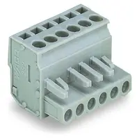 1-conductor female plug; angled; 2.5 mm²; Pin spacing 5 mm; 23-pole; 2,50 mm²; gray