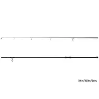 Lansetă carp Delphin WONDER LS+ 360 cm, 3 lbs, negru-bronz