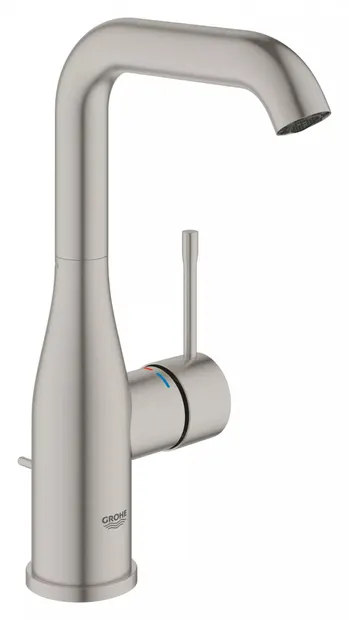 Baterie lavoar Grohe Essence 24174DC1, marime L, 244 mm, ventil, Otel satinat