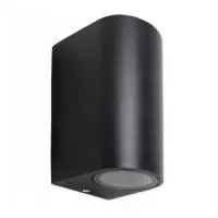 Aplica de exterior, montare perete, 2 x LED Gu10, IP44, 35W, aluminiu si sticla