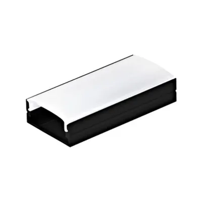 LED-Stripe Profile RE opal Abd. black, 1000mm
