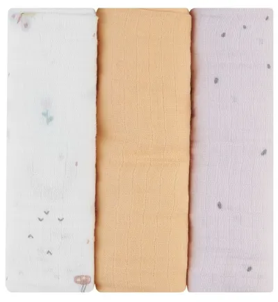 Prosoape de muselină KikkaBoo - Hedge-hugs, 75 х 75 cm, 3 buc