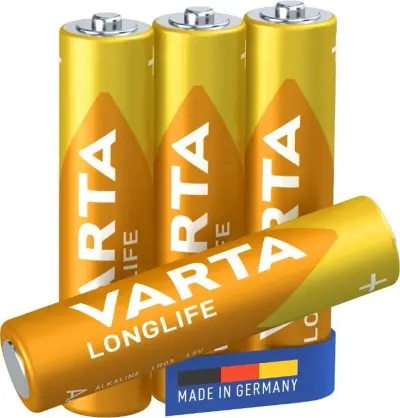Set baterii alcaline R3 AAA 4buc LonglifeVarta 42330